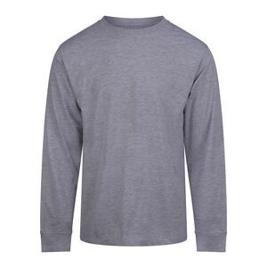 Awdis Mens Long-Sleeved T-Shirt / Heather Grey